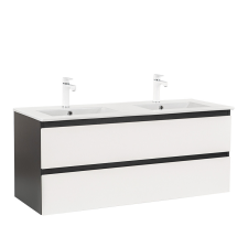 Leziter Vario Forte 120 alsó szekrény mosdóval antracit-fehér fürdőszoba bútor