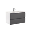 Leziter Vario Pull 80 alsó szekrény mosdóval fehér-antracit