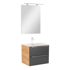 Leziter Vario Trim 60 komplett fürdőszoba bútor tölgy-antracit fürdőszoba bútor