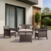 Leziter Venus II Műrattan Kerti Bútor Garnitúra - 4 Személyes