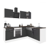 Leziter Yorki 220 sarok konyhablokk fehér korpusz,selyemfényű antracit fronttal alsó sütős elemmel