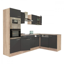 Leziter Yorki 280 konyhabútor sonoma tölgy korpusszal, selyemfényű antracit fronttal bútor