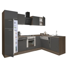 Leziter Yorki 280 sarok konyhabútor alsó sütős felülfagyasztós hűtős kivitelben bútor