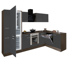 Leziter Yorki 310 sarok konyhabútor alsó sütős, alulfagyasztós hűtős kivitelben bútor