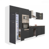 Leziter Yorki 360 konyhablokk fehér korpusz,selyemfényű antracit fronttal