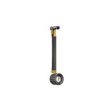 Lezyne Shock Drive analóg nyomásmérős teleszkóp pumpa, 27,5 bar, fekete-arany kerékpár és kerékpáros felszerelés