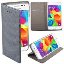 LG K3 LS450 szürke mágneses átlátszó szilikon keretes könyvtok tok és táska