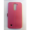 LG K7 X210 pink rózsaszín szilikon keretes könyvtok