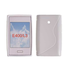 LG Optimus L3 E400, Szilikon tok, S-Case, fehér tok és táska