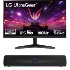LG UltraGear 24GS60F-B gaming monitor + Genesis Helium 312BT soundbar (M-9117417) monitor