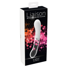 Liaison You2toys Liaison - akkus, szilikon-üveg LED G-pont vibrátor (áttetsző-fehér) vibrátorok