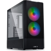 Lian Li Lancool 207 számítógépház - edzett üveg, 2db 14cm-es PWM ARGB ventilátor, fekete (LANCOOL 207RX)