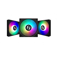 Lian Li Ventilátor Lian Li ST120 RGB PWM 12cm RGB Fekete 3db-os + Kontroller hűtés