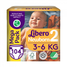 Libero Newborn 2 pelenka, 3-6 kg, 104 db pelenka