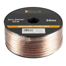 LIBOX LB0008-50 Hangszóró kábel 2x1.5mm (50m) kábel és adapter
