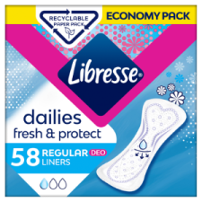 Libresse Dailies Fresh Regular Deo illatosított tisztasági betét 58 db intim higiénia