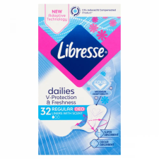  Libresse Dailies V-Protection &amp; Freshness Regular Deo illatosított tisztasági betét 32 db intimhigiénia nőknek