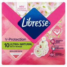  Libresse Ultra+ Natural egészségügyi betét aloe vera kivonattal 10 db intimhigiénia nőknek