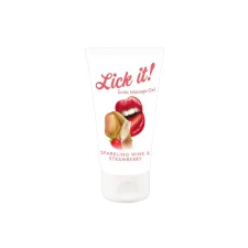 Lick-it Lick it! - 2in1 ehető síkosító - pezsgő-eper (50 ml) síkosító