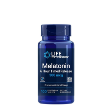 Life Extension 6 Óra Alatt Felszabaduló Melatonin tabletta (300 mcg) - Melatonin 6 Hour Timed Release (100 Veg Tabletta) vitamin és táplálékkiegészítő