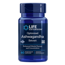 Life Extension Élethosszabbításra optimalizált Ashwagandha kivonat, Ashwagandha kivonat, 60 gyógynövényes kapszula vitamin és táplálékkiegészítő