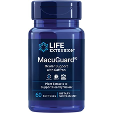 Life Extension MacuGuard szemtámogatás sáfránnyal, szemtámasz, 60 kapszula vitamin és táplálékkiegészítő