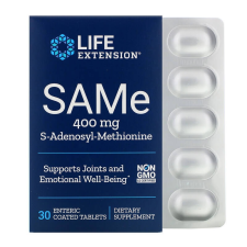Life Extension SAMe, S-adenozil-metionin, 400 mg, 30 db, Life Extension vitamin és táplálékkiegészítő