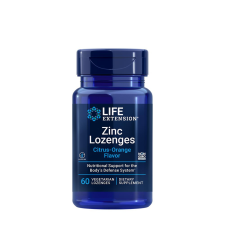 Life Extension Zinc Lozenges - Cink Rágótabletta (Citrus-narancs ízű) (60 Szopogató Tabletta) vitamin és táplálékkiegészítő