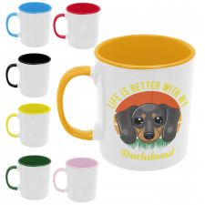  Life is better with my Dachsund - Színes Bögre bögrék, csészék