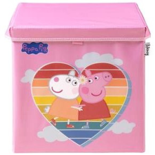 LIFENEY Tárolódoboz fedéllel, Peppa malac barátság, 33×33×33 cm bútor
