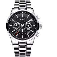 LIGE Glacier fekete karóra