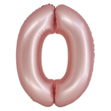 Light Pink Matt, Rózsaszín 0-ás szám fólia lufi 76 cm party kellék