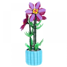  Lila Liliom Építőkészlet - 46cm, [ELEMSZÁM] darabos - Dekorációs Virág barkácsolás, építés