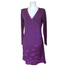  Lila pillangós hosszú ujjú női ruha (méret: M/L)