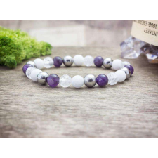  Lila vitalitás vegyes ásvány karkötő karkötő