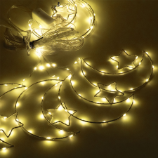 Lili Hold alakú, fémvázas fényfüzér -  meleg fehér, 150 LED / 4,1 méter karácsonyfa izzósor