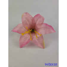 Liliom selyemvirág fej 11 cm - Rózsaszín dekorációs kellék