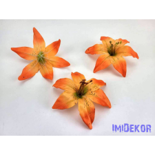 Liliom selyemvirág fej 13cm - Narancssárga átmenetes dekoráció