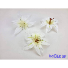  Liliom selyemvirág fej 13cm - Törtfehér dekoráció