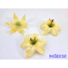  Liliom selyemvirág fej 13cm - Vaj dekoráció