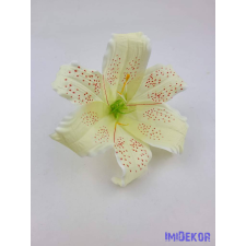 Liliom selyemvirág fej D16cm - Krém dekorációs kellék