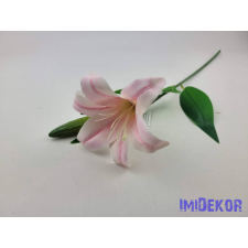  Liliom szálas gumis művirág 47cm - Halvány Rózsaszínes dekorációs kellék