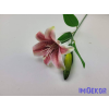  Liliom szálas gumis művirág 47cm - Sötét Rózsaszín