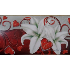  Liliomok öntapadós bordűr tapéta, díszléc és más dekoráció