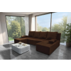  Lilla U alakú sarokkanapé sötét mahagóni 274x130cm-es remek fekvőfelülettel