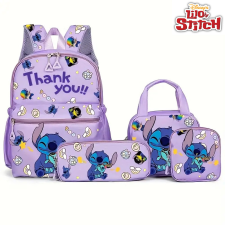  Lilo &amp; Stitch 4 részes iskolatáska szett – LILA MB3567988 iskolatáska