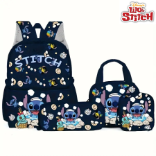  Lilo &amp; Stitch 4 részes iskolatáska szett – SÖTÉTKÉK MB3567988-S iskolatáska