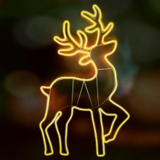 LIM-1845 LED-es neon light figura, szarvas karácsonyi dekoráció