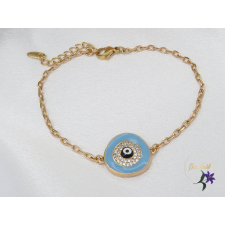  Linda antiallergén kék mati karlánc -18K karkötő