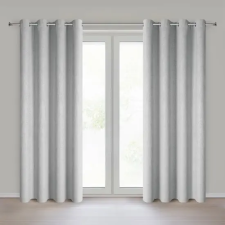  Linda öko stílusú sötétítő függöny Ezüst 140x250 cm lakástextília